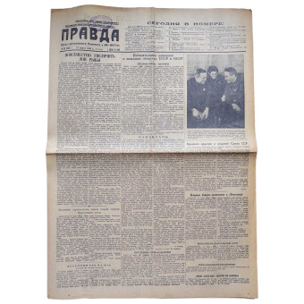 Soviet main newspaper Pravda, March 21, 1940. Espenlaub militaria
