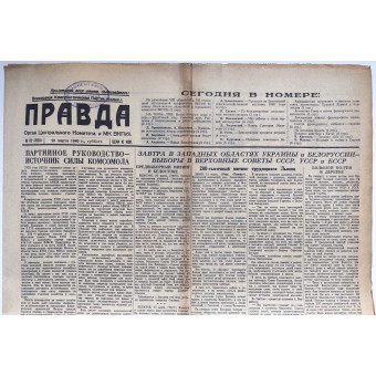 Soviet newspaper Pravda, March 23, 1940. Espenlaub militaria