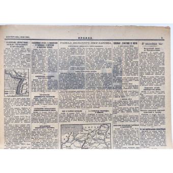 The Central Committee newspaper Pravda, September 26, 1939. Espenlaub militaria