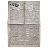 The main newspaper of the Communist Party "Pravda", June 17, 1940