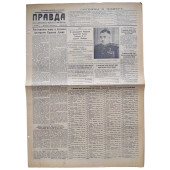 The main newspaper of the Soviet Union "Pravda", June 1, 1945