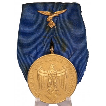 Médaille de 12 ans montée sur la barrette du ruban. Espenlaub militaria