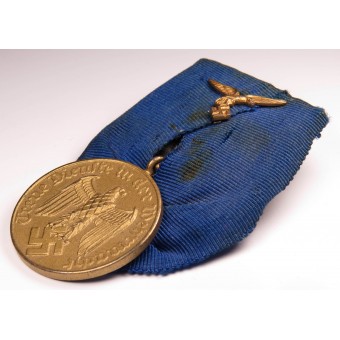 Medalla de los 12 años montada en la barra de la cinta. Espenlaub militaria