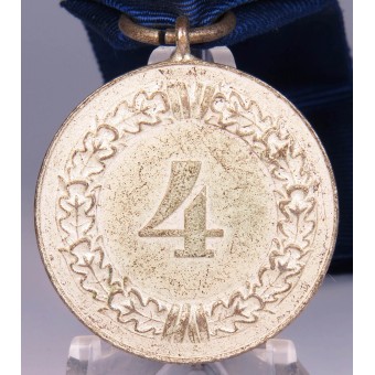 Medalj för 4 års tjänstgöring med band. Espenlaub militaria
