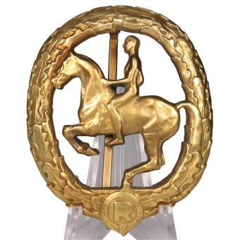 Reiterabzeichen in Gold, Lauer. Espenlaub militaria