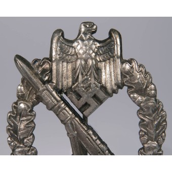 Infantry Assault Badge in Silver, Ferdinand Wiedmann Frankfurt Main. Espenlaub militaria