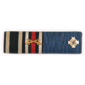 Barrette de rubans pour un vétéran de la Première Guerre mondiale avec 4 récompenses