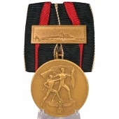 Medalla de los Sudetes con barra de Praga