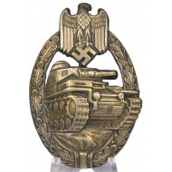 Tank Assault Badge in Bronze Deumer, Type B hollow
