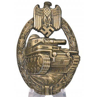 Insigne dassaut de char en bronze Deumer. Espenlaub militaria