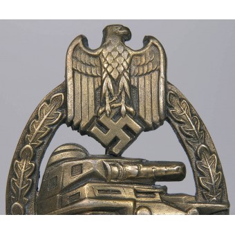 Stridsvagnsförbandsmärke i brons Deumer. Espenlaub militaria