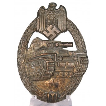 Insigne dassaut de char en bronze, EWE inconnu. Espenlaub militaria