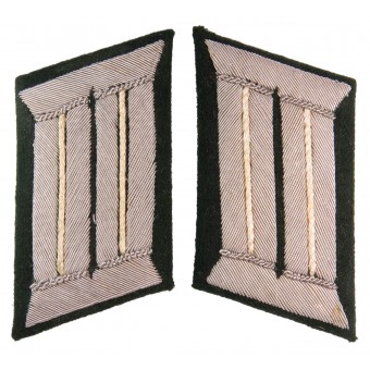 Lengüetas de cuello de oficiales de infantería para uniforme de campaña. Espenlaub militaria