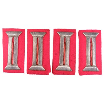Set of 4 sleeve tabs for Officers Waffenrock for Tank or Antitank troops. Espenlaub militaria