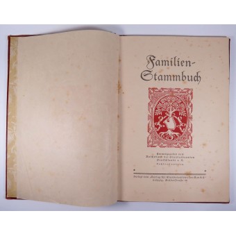 1922 Familienstammbuch Registre des familles. Espenlaub militaria
