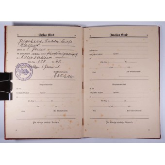 1922 Familienstammbuch Perherekisteri. Espenlaub militaria