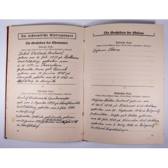 1922 Familienstammbuch Family Register. Espenlaub militaria