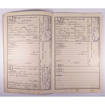 1939 Ahnenpass Arjalaisen sukulinjan esi-isien kirja (Ahnenpass Ancestors Book of the Aryan lineage). Espenlaub militaria