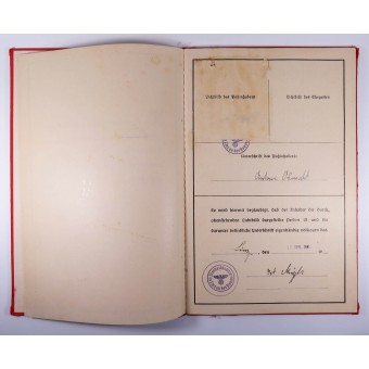 1940-1941 Ahnenpass Libro degli antenati della stirpe ariana. Espenlaub militaria