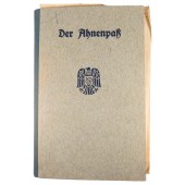 1940 Ahnenpass Arjalaisen sukupuun esi-isien kirja