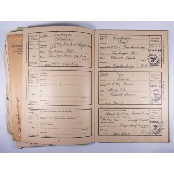 1940 Ahnenpass Ahnenbuch der arischen Abstammung. Espenlaub militaria