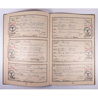 1940 Ahnenpass Libro de antepasados del linaje ario. Espenlaub militaria
