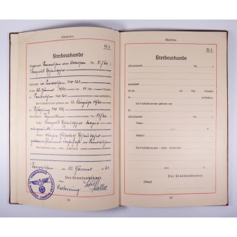1940 Familienstammbuch Familjeregister. Espenlaub militaria