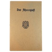 1942 Ahnenpass Arjalaisen sukulinjan esi-isien kirja (Ahnenpass Ancestors Book of the Aryan lineage)