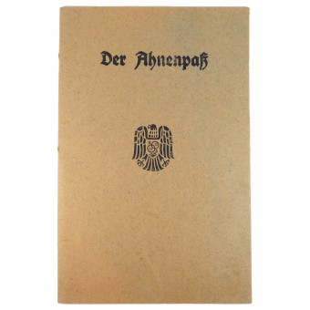 1942 Ahnenpass Ancestors Book of the Aryan lineage. Espenlaub militaria