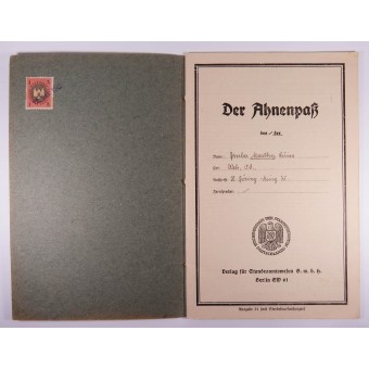 1942 Ahnenpass Voorouderboek van de Arische afstamming. Espenlaub militaria