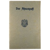 1942 Ahnenpass Libro de los antepasados del linaje ario