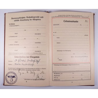 1942 Familienstammbuch Семейный Регистр. Espenlaub militaria