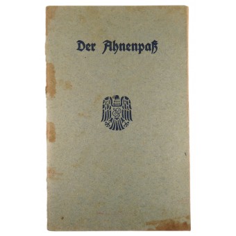 1943 Ahnenpass Ancestors Book of the Aryan lineage. Espenlaub militaria