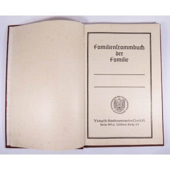 1943 Familienstammbuch Registro familiar. Espenlaub militaria