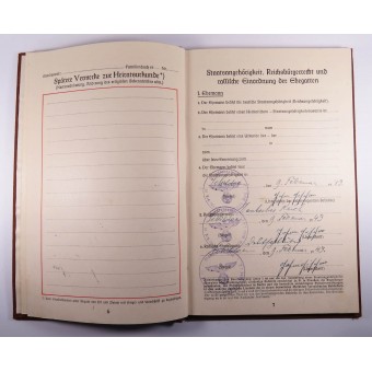 1943 Familienstammbuch Familienregister. Espenlaub militaria