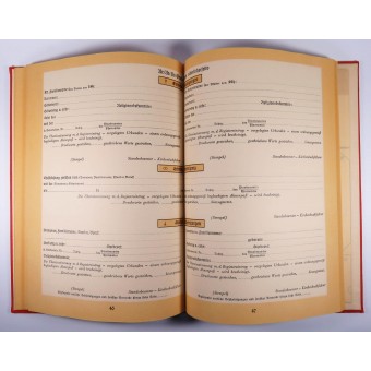 Libro en blanco de los antepasados del linaje ario Ahnenpass. Espenlaub militaria