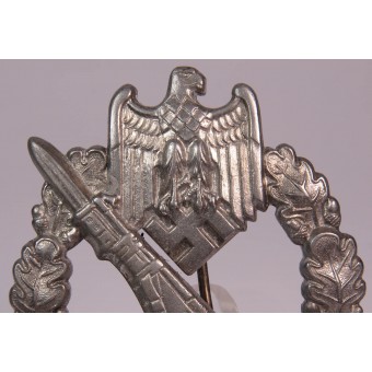 B&N Glanzverzinkt Infanteriets överfallsmärke i silver. Espenlaub militaria