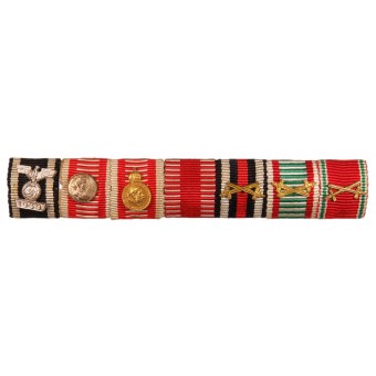 Austrian WW1/WW2 Medal Ribbon Bar for 7 awards. Espenlaub militaria