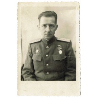 Estonian in RKKA. Captain Aleksander Plukk portrait photo. Espenlaub militaria