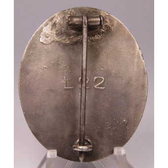 Glaser & Söhne L/22 Wound Badge in Silver. Espenlaub militaria