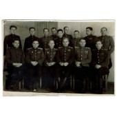 Foto de grupo de los oficiales soviéticos tanquistas