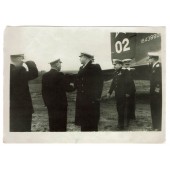 Ontmoeting van hooggeplaatste marineofficieren uit de Sovjet-Unie met admiraal Tributz