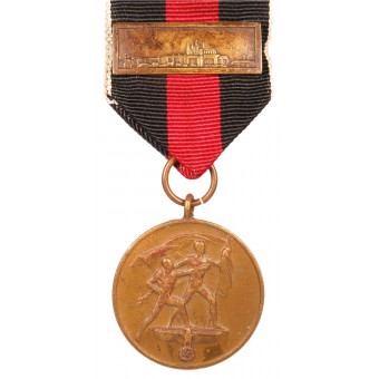 Oktober 1938-medalj med barett från Pragborgen. Espenlaub militaria