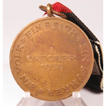 Oktober 1938 Medaille mit Barren der Prager Burg. Espenlaub militaria