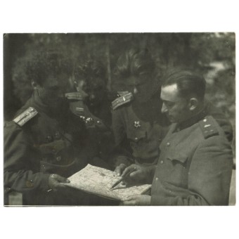 Genomgång med officerare i Röda armén. Espenlaub militaria