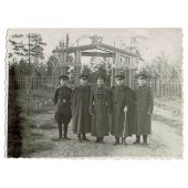 Soviet Officers near the Gates of the Field Camp