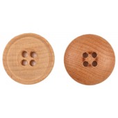 Botones de uniforme de madera de 23 mm