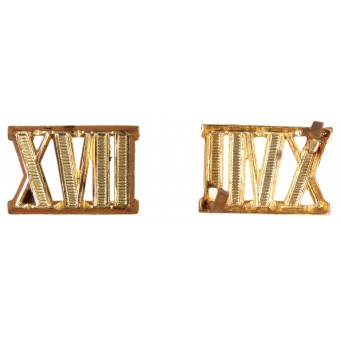 Gold XVII Römische Ziffern für Offiziere. Espenlaub militaria