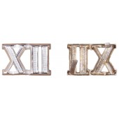 Roman Numeral Cypher XII in Silver