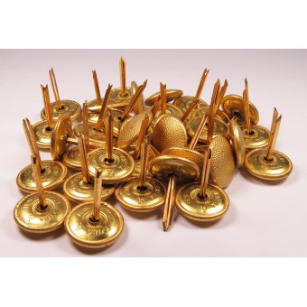 Botones de oro Assmann de 17 mm de la Segunda Guerra Mundial. Espenlaub militaria